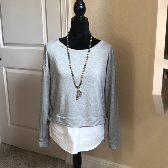White House Black Market Tops - WHBM fleece sweater
